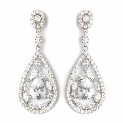 Penelope Bridal Earring: Statement Drop Earring